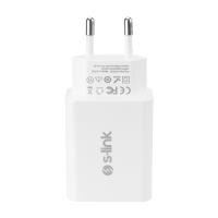 S-LİNK SL-EC60 20W PD 3.0 HIZLI ŞARJ TYPE C + USB A HIZLI BEYAZ EV ŞARJ ADAPTÖR